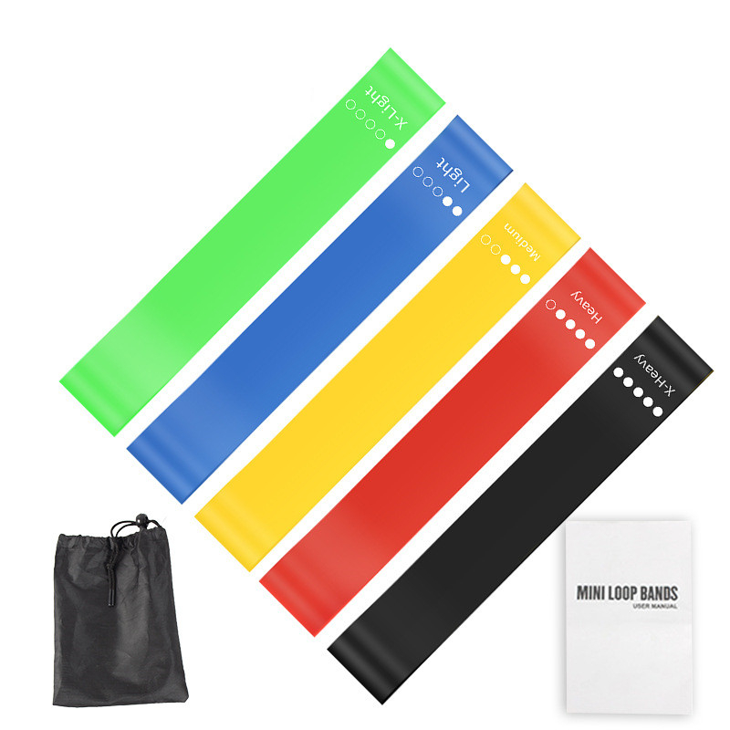 Yoga Fitness Resistance Band - 5Pcs TPE Resistance Bands Set with