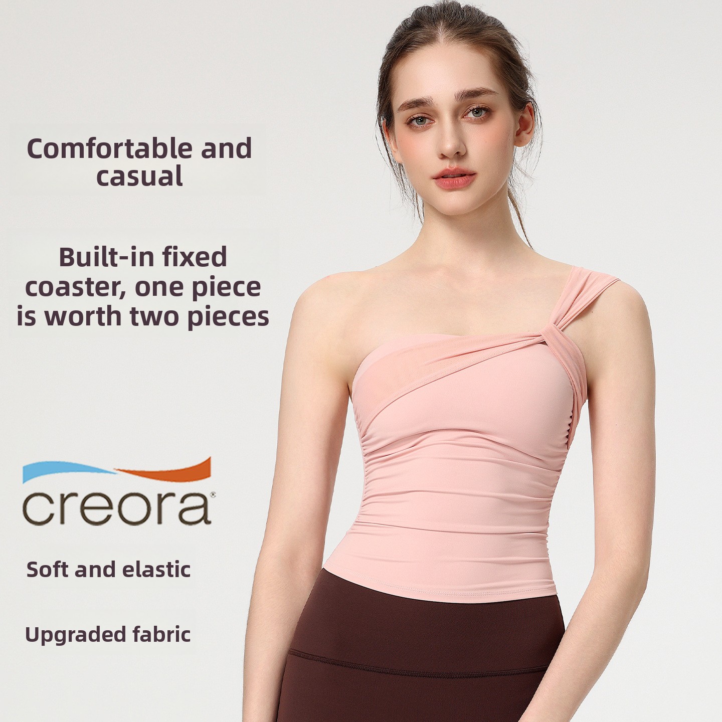 Yoga Fitness Youtube - Women's Sexy Sloping Shoulder Yoga Bra