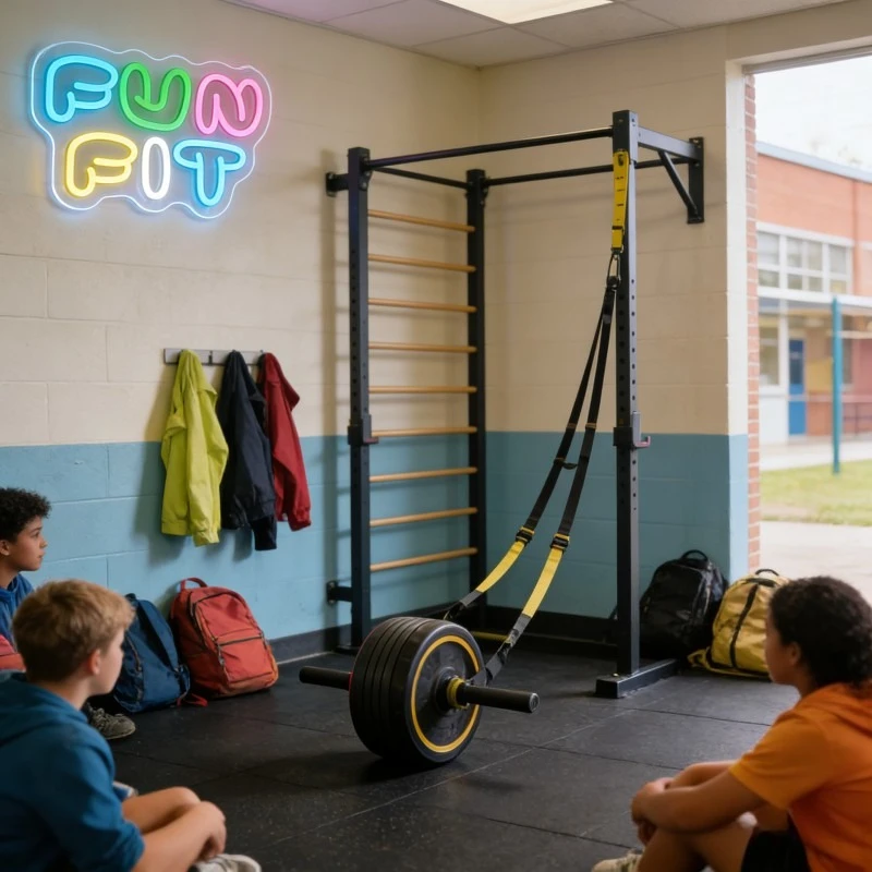 Fun Fit Neon Sign LED Cartoon  - Yoga Fitness Room ulasan dan harga