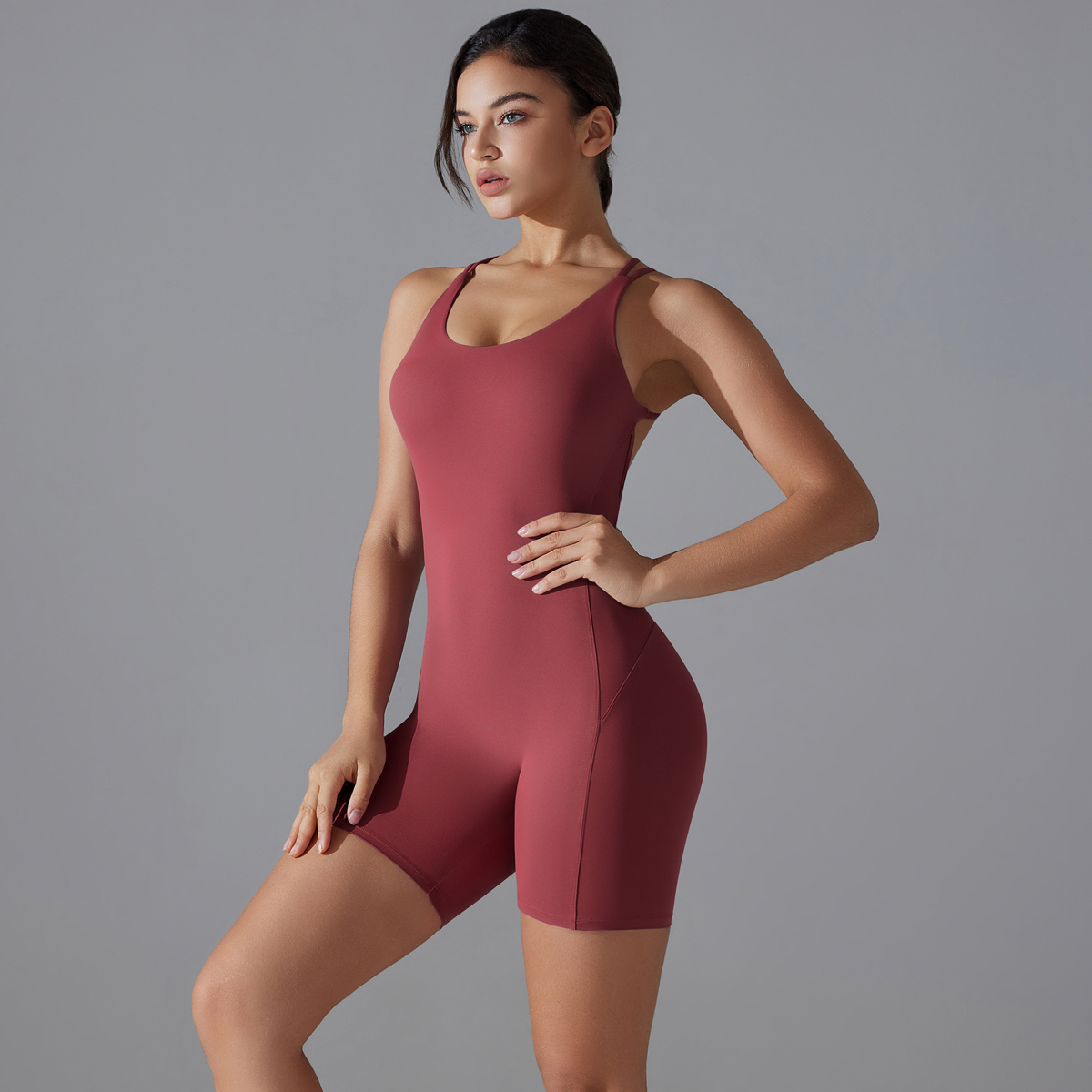 Yoga Set Sexy Backless Sporty  - Yoga Fitness Jumpsuit ulasan dan harga