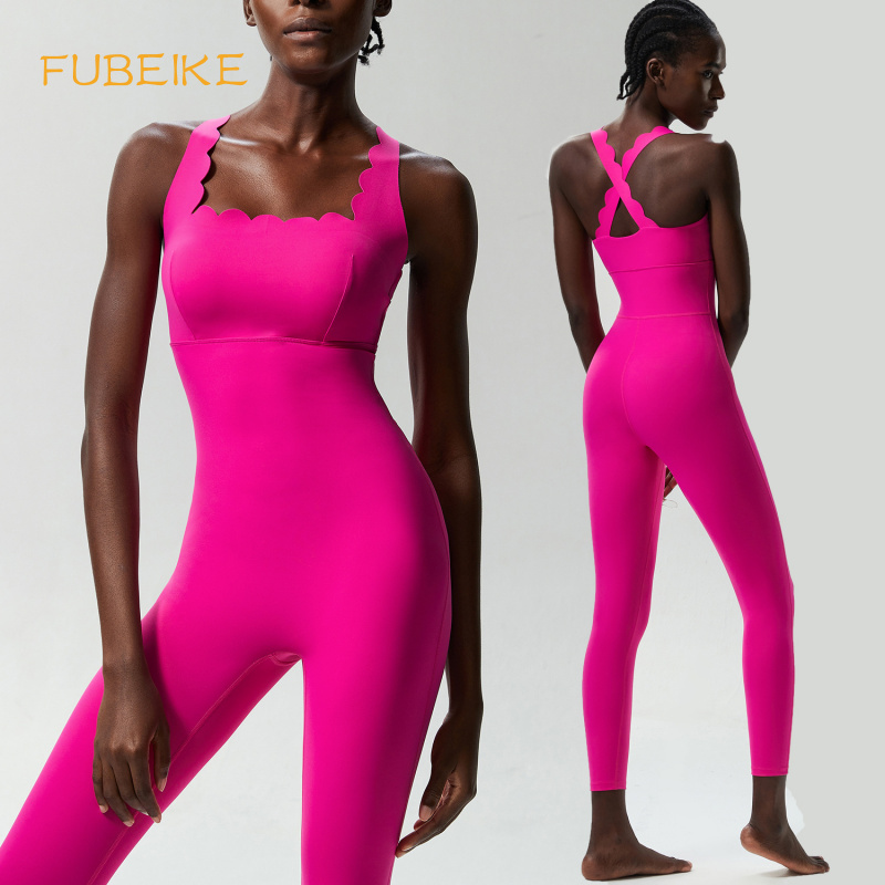 FUBEIKE Small Wave Beauty Back - Yoga Fitness Jumpsuit ulasan dan harga