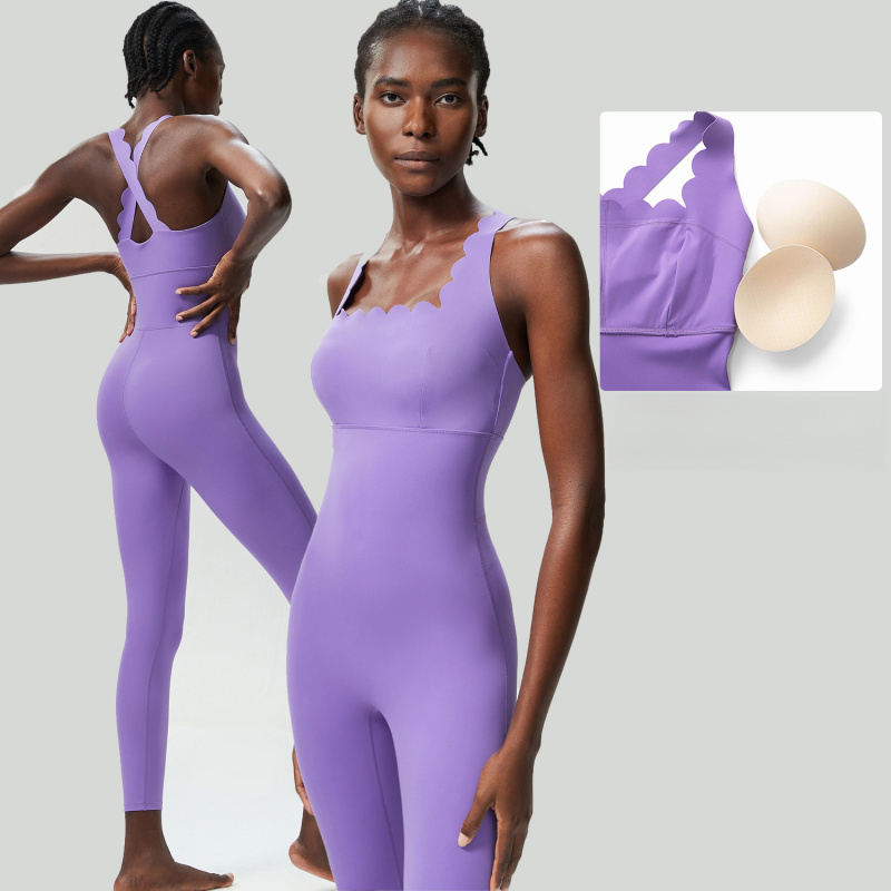FUBEIKE Small Wave Beauty Back - Yoga Fitness Jumpsuit ulasan dan harga