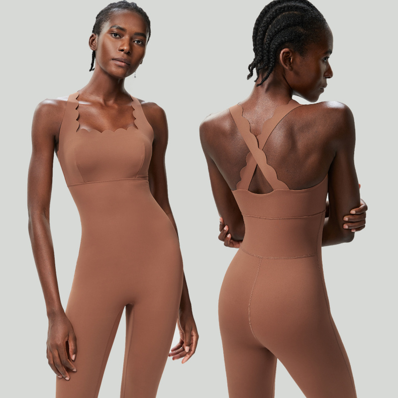 FUBEIKE Small Wave Beauty Back - Yoga Fitness Jumpsuit ulasan dan harga