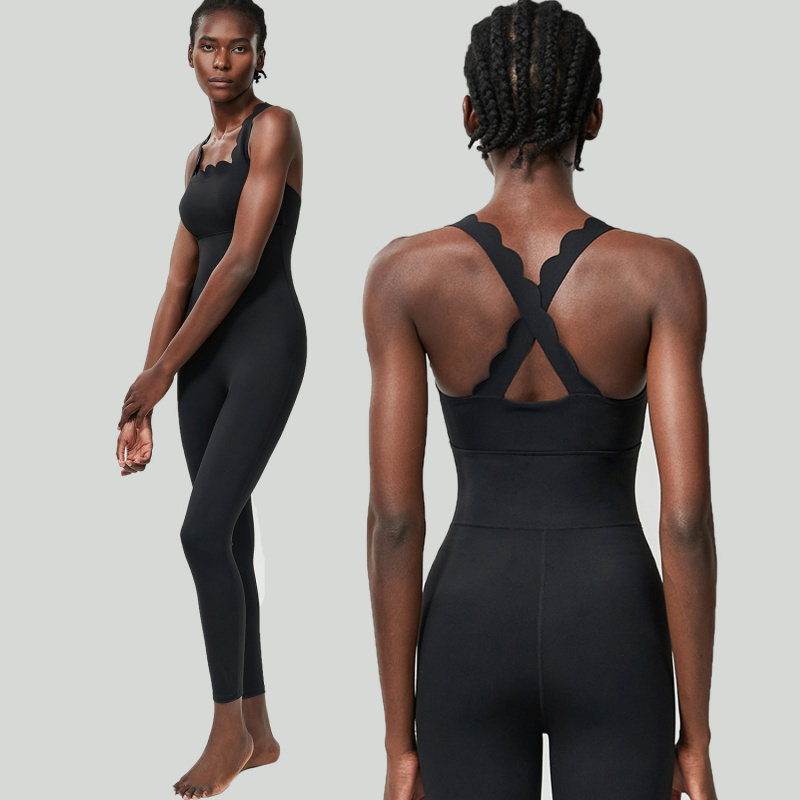 FUBEIKE Small Wave Beauty Back - Yoga Fitness Jumpsuit ulasan dan harga