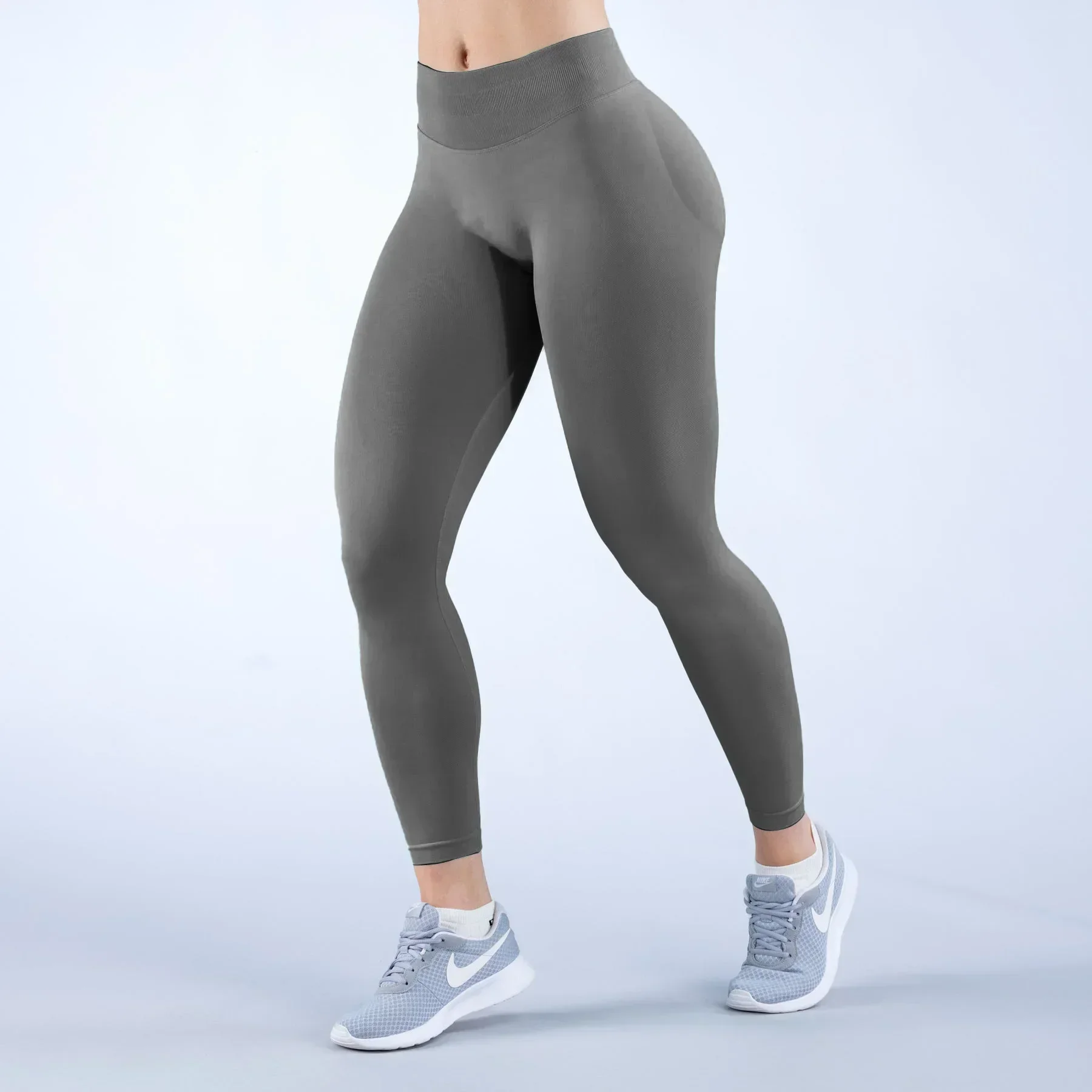 Logo Seamless Women's Solid Wa - Yoga Fitness Pants ulasan dan harga