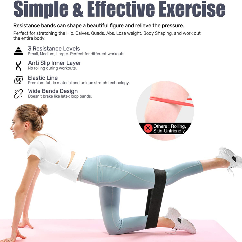 3PCS Women Men Fabric Resistan - Yoga Fitness Resistance Band ulasan dan harga