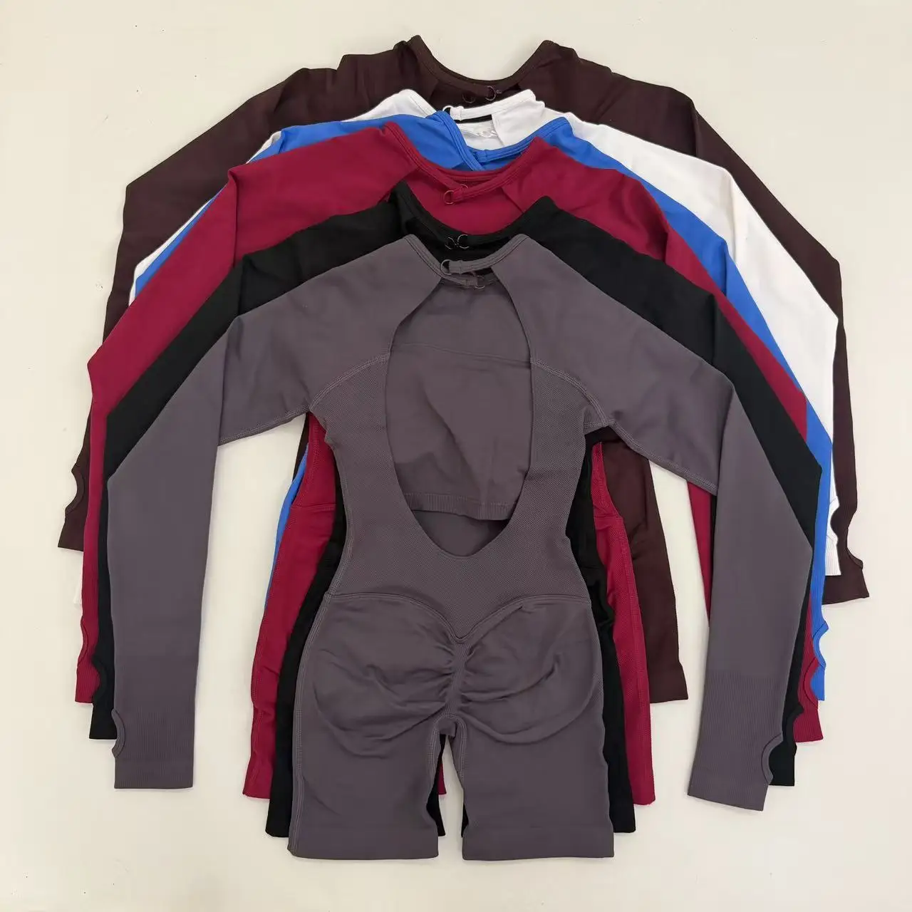 Long Sleeve Quick Dry Yoga Jum - Yoga Fitness Jumpsuit ulasan dan harga