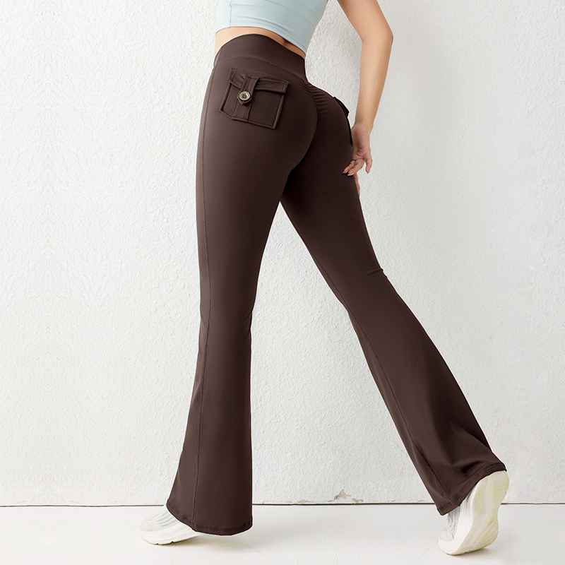 Solid Color Butt Lifting Gym F - Yoga Fitness Pants ulasan dan harga