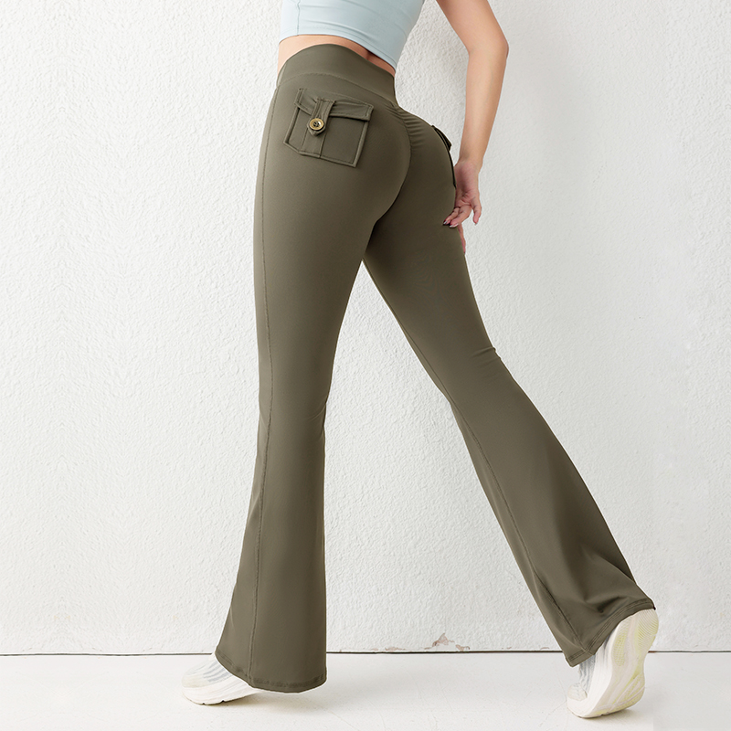 Solid Color Butt Lifting Gym F - Yoga Fitness Pants ulasan dan harga