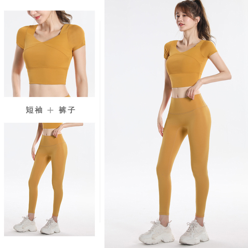 Quick Dry Set Sports Top With  - Yoga Fitness Pants ulasan dan harga