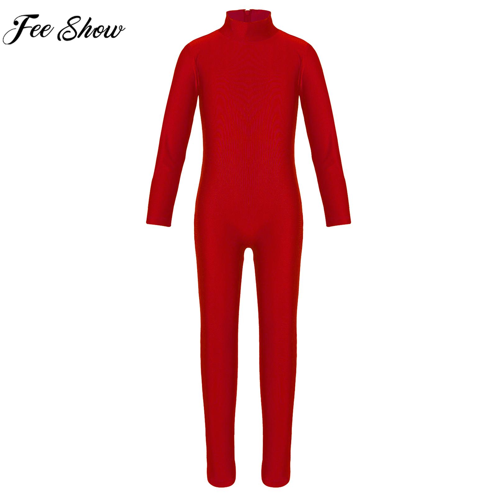 Kids Girl Long Sleeve Zipper B - Yoga Fitness Jumpsuit ulasan dan harga