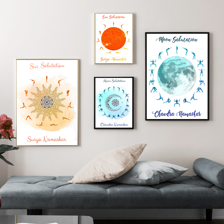 Yoga Pose Sun Moon Salutation  - Yoga Fitness Room ulasan dan harga