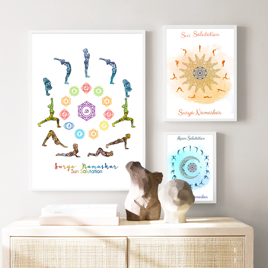Yoga Pose Sun Moon Salutation  - Yoga Fitness Room ulasan dan harga