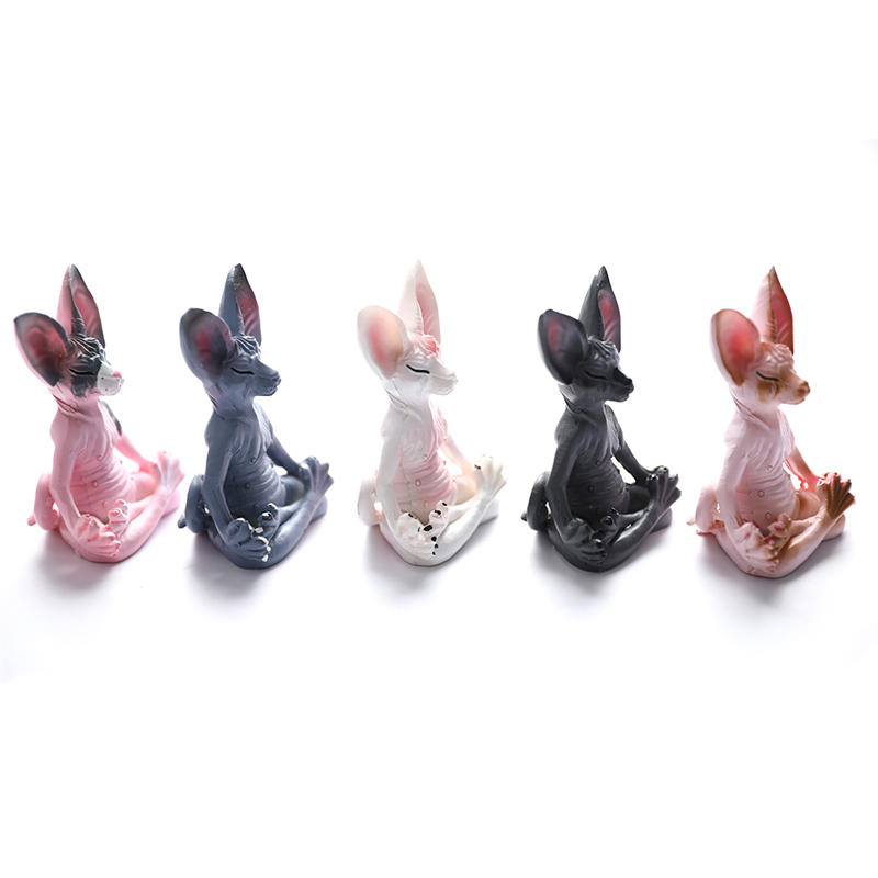 Whimsical Buddha Cat Figurine  - Yoga Fitness Model ulasan dan harga