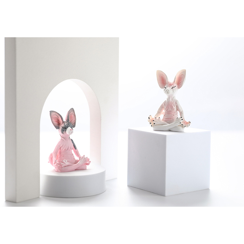 Whimsical Buddha Cat Figurine  - Yoga Fitness Model ulasan dan harga