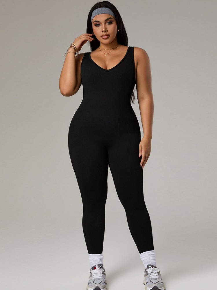 Plus Size Women's Tracksuit Gy - Yoga Fitness Jumpsuit ulasan dan harga