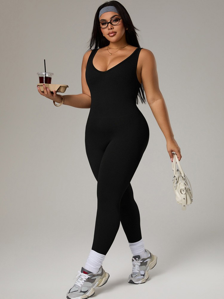 Plus Size Women's Tracksuit Gy - Yoga Fitness Jumpsuit ulasan dan harga
