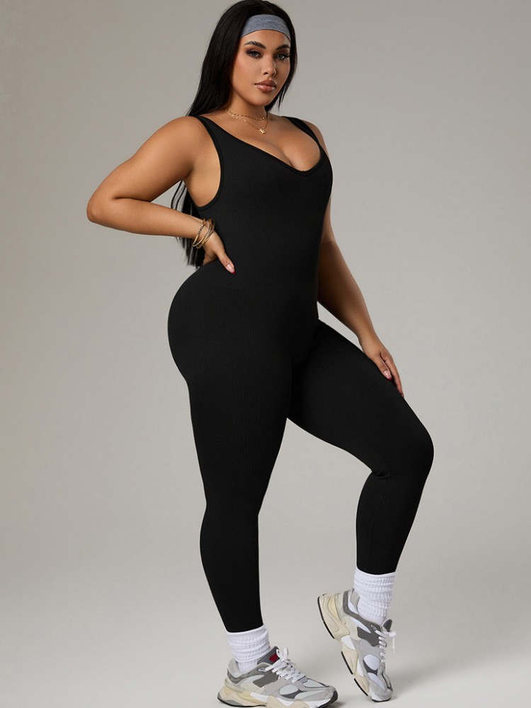 Plus Size Women's Tracksuit Gy - Yoga Fitness Jumpsuit ulasan dan harga