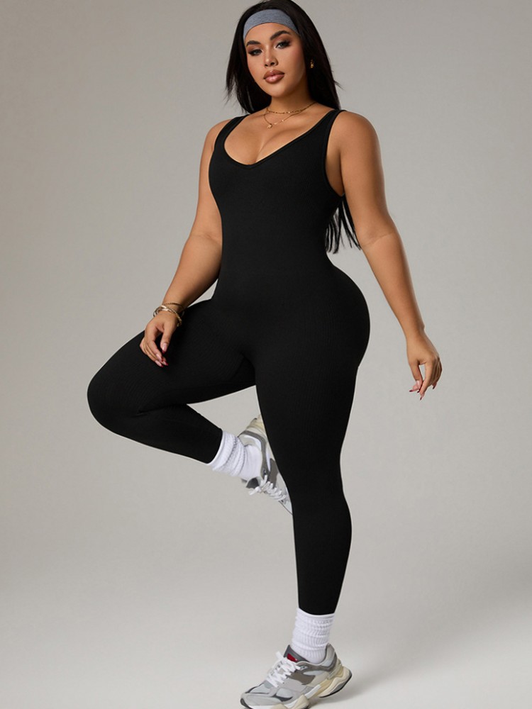 Plus Size Women's Tracksuit Gy - Yoga Fitness Jumpsuit ulasan dan harga