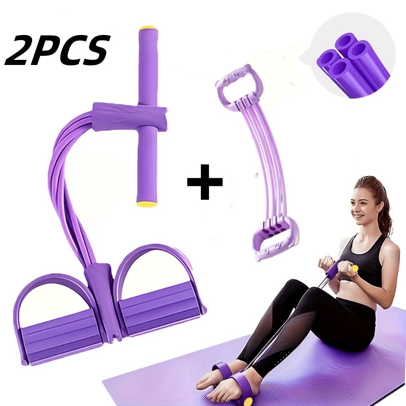 2PCS Multi-Functional 6 Tube P - Yoga Fitness Resistance Band ulasan dan harga