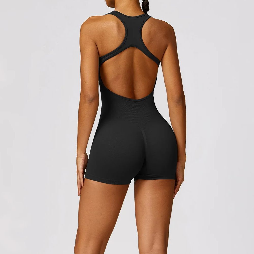 Sexy Back Jumpsuit Gym Set Wom - Yoga Fitness Jumpsuit ulasan dan harga