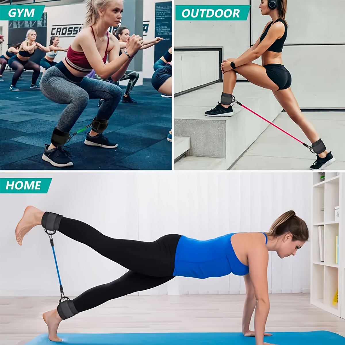 5‑Piece Ankle Resistance Band  - Yoga Fitness Resistance Band ulasan dan harga