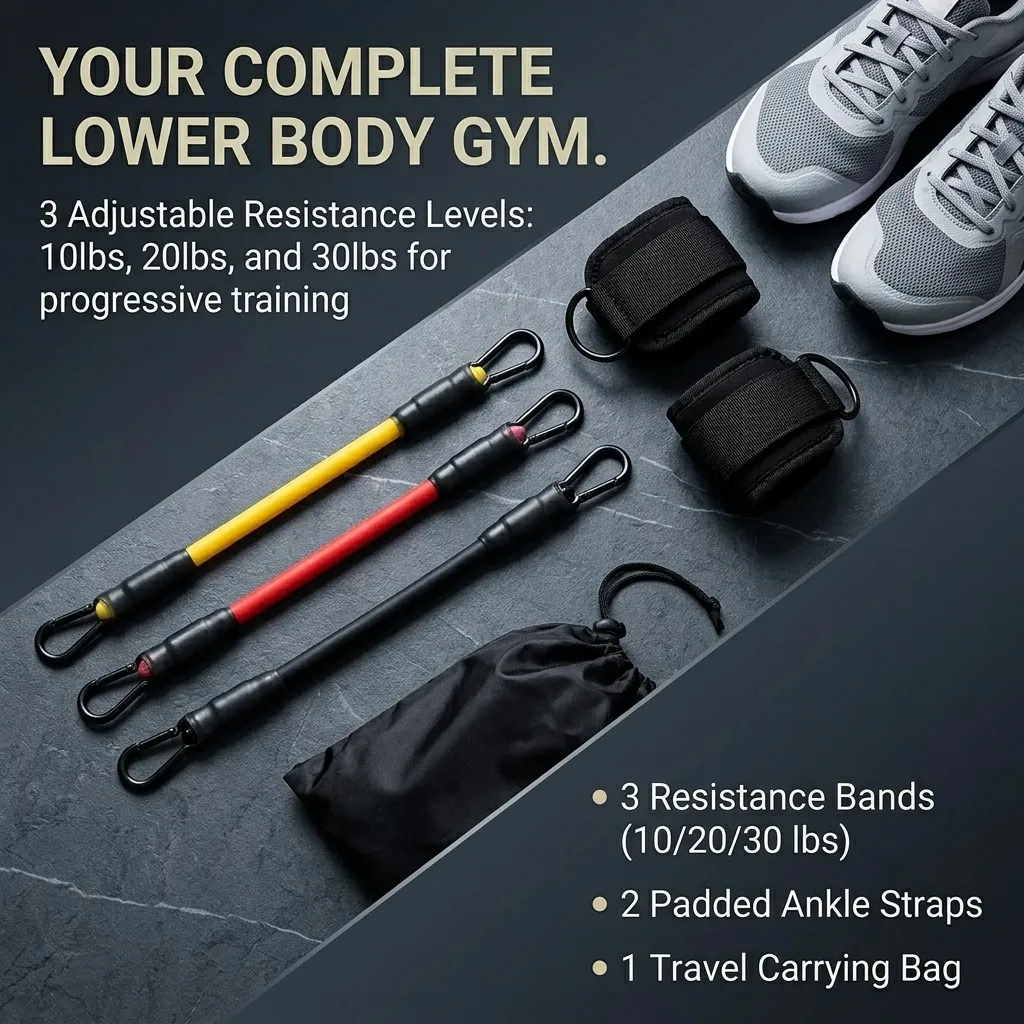 5‑Piece Ankle Resistance Band  - Yoga Fitness Resistance Band ulasan dan harga