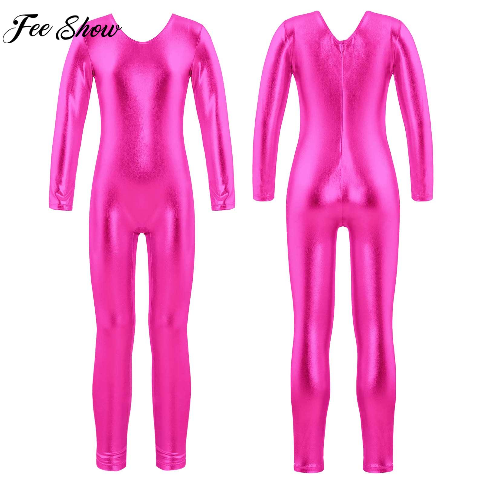 Girls Long Sleeve Zipper Bronz - Yoga Fitness Jumpsuit ulasan dan harga