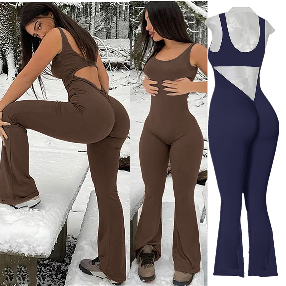 XS-XL New Pad Women Gym Yoga S - Yoga Fitness Jumpsuit ulasan dan harga
