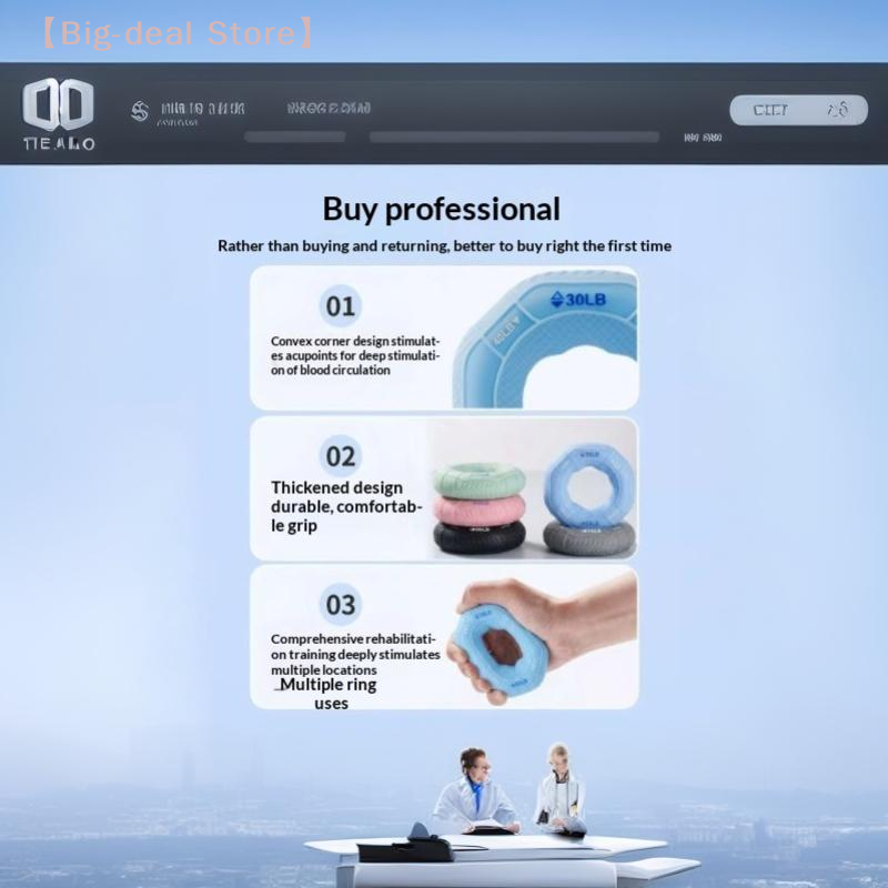 【M】Silicone Grip Strength Ring - Grip Strengthener Hand ulasan dan harga