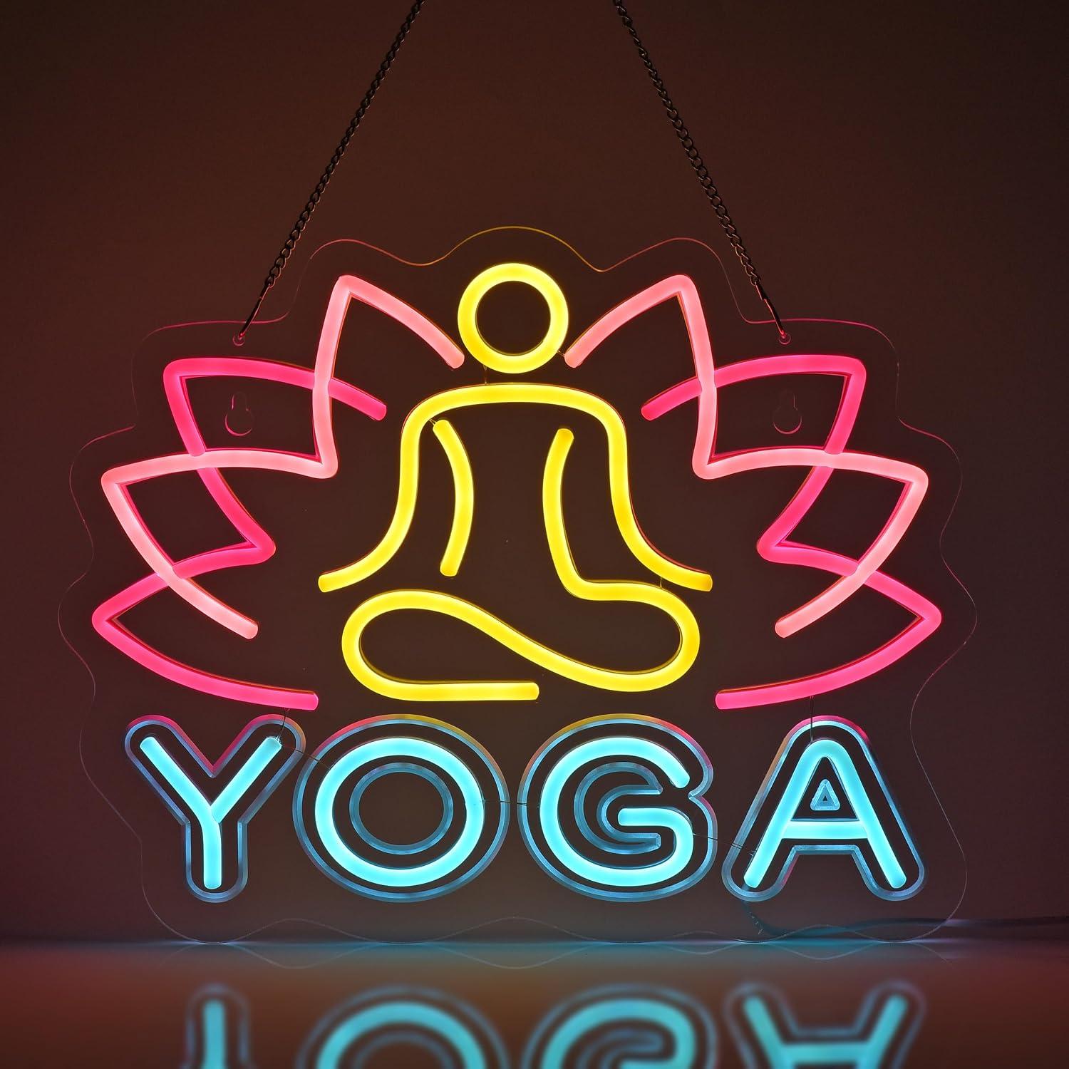 Yoga Neon Sign Dimmable LED Ne - Yoga Fitness Room ulasan dan harga