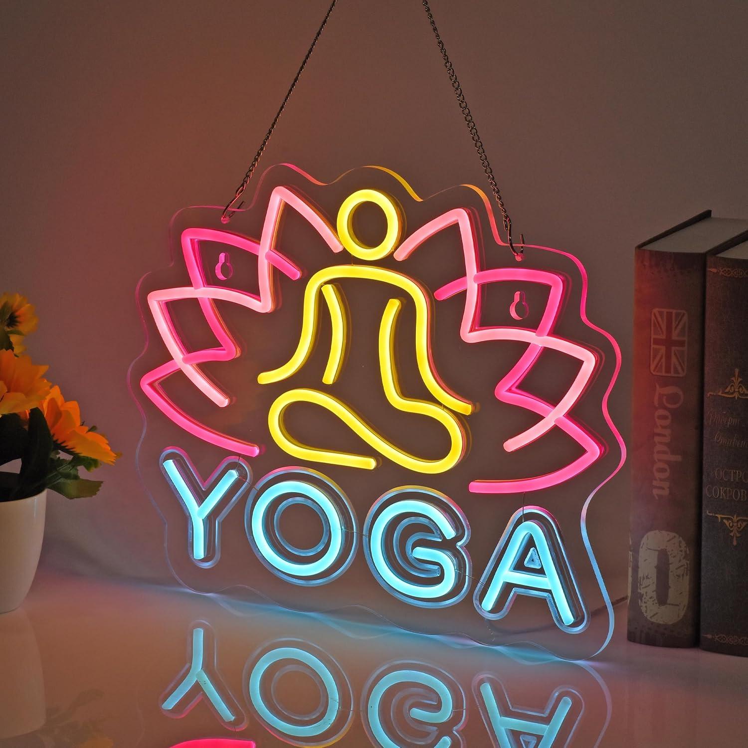 Yoga Neon Sign Dimmable LED Ne - Yoga Fitness Room ulasan dan harga
