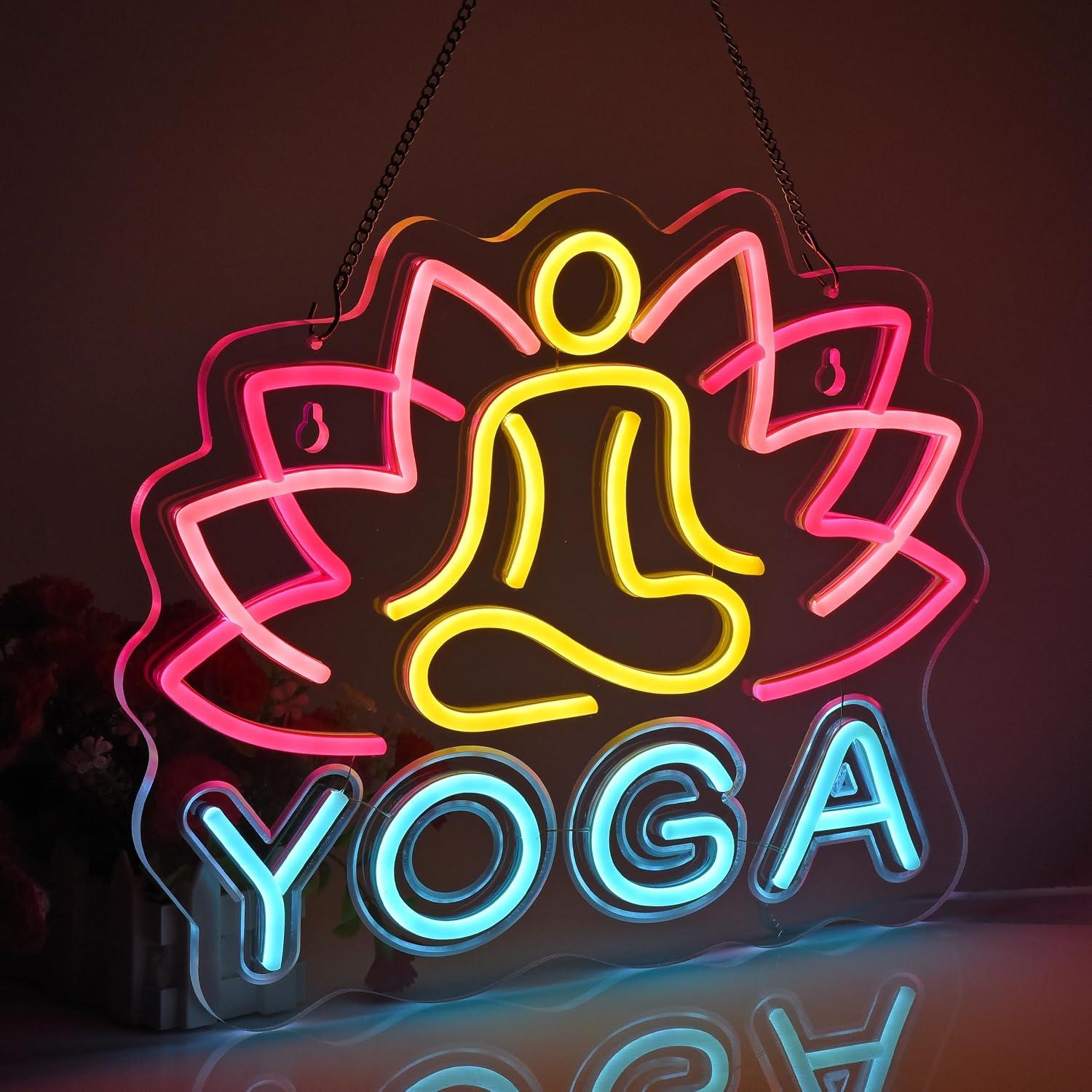 Yoga Neon Sign Dimmable LED Ne - Yoga Fitness Room ulasan dan harga