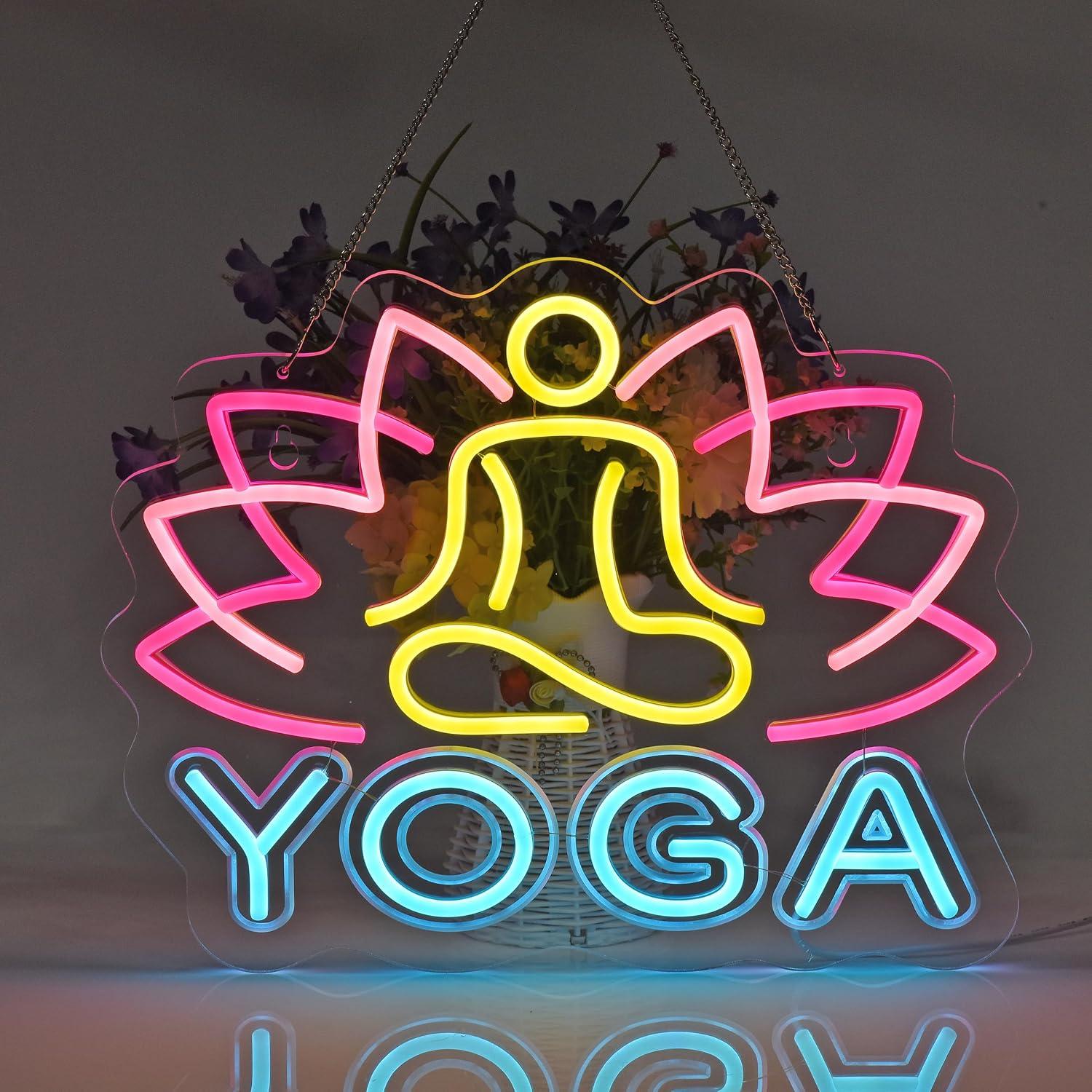 Yoga Neon Sign Dimmable LED Ne - Yoga Fitness Room ulasan dan harga