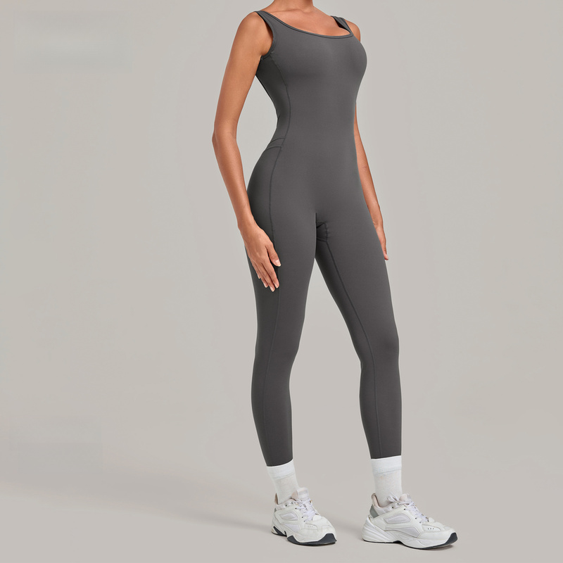 Yoga Jumpsuit With Deep Backle - Yoga Fitness Jumpsuit ulasan dan harga