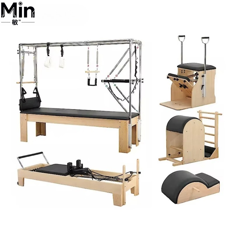 5 Pcs Set Wood Pilates Reforme - Yoga Fitness Reformer ulasan dan harga