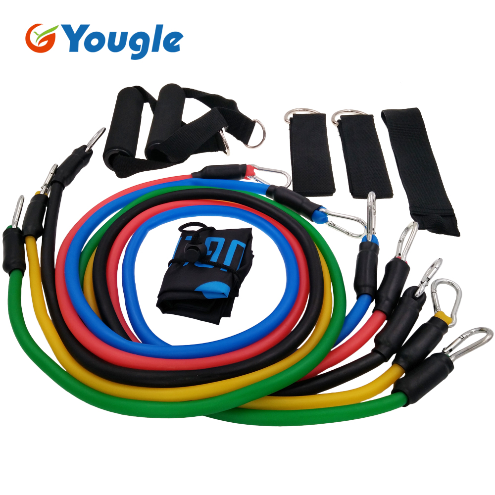 YOUGLE 11pcs/set Pull Rope Fit - Yoga Fitness Resistance Band ulasan dan harga