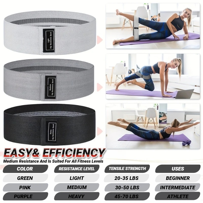 3pcs Resistance Bands Hip Boot - Yoga Fitness Resistance Band ulasan dan harga